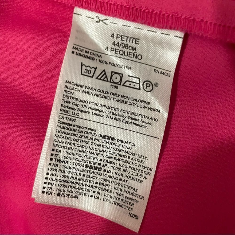 Banana Republic Flounce Dress‎ Kismet Pink Size 4P - Picture 13 of 14